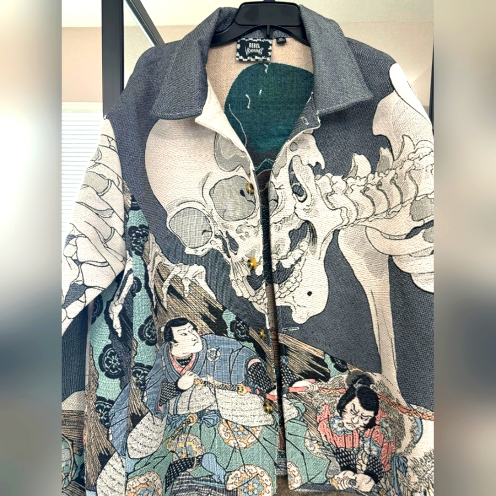 Rebel Vengeance Japanese Tapestry Warrior Graphic Jacket